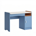 Kinderschreibtisch 100 x 50 x 75 cm aus Holzwerkstoff Blau Weiß mit Stauraum