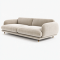 3-Sitzer Sofa 220 x 95 x 78 cm in Beige mit Stoffbezug - modernes Wohnzimmermöbel
