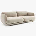 2-Sitzer Sofa 220 x 95 x 78 cm Beige Textilbezug - modern gepolstert